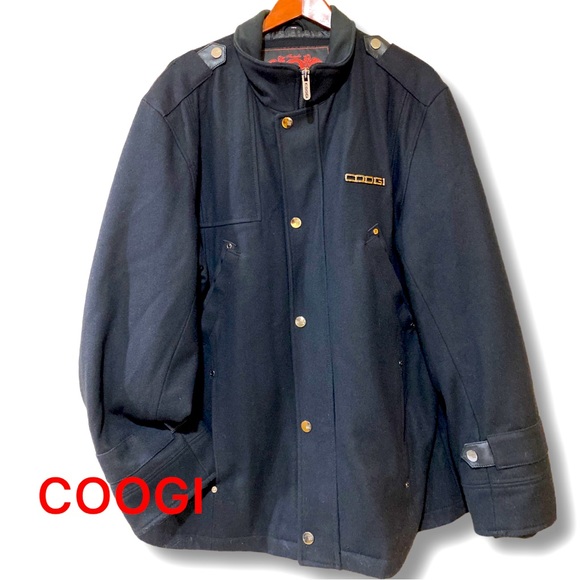 Coogi Australia Black Wool Blend Full Zip Jacket Men’s Size 2X US Coat - Picture 1 of 17